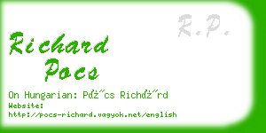 richard pocs business card